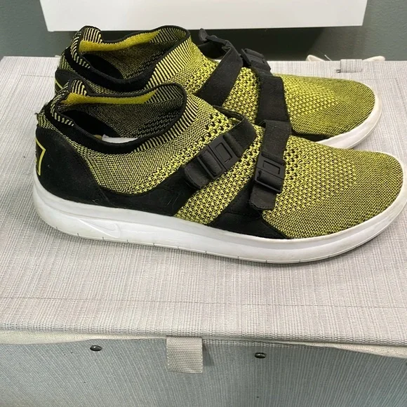 Nike Men's Air Sockracer Flyknit Running Shoes Size 10.5 Yellow Strike - Picture 4 of 9